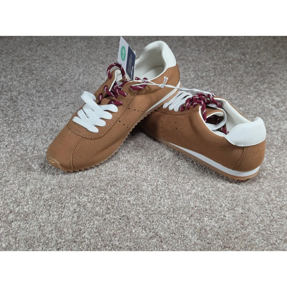 Universal Thread Jojo Brown Faux Suede Memory Foam Sneakers Womens 8.5 NEW - Picture 4 of 6